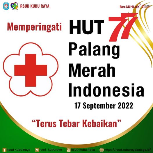 Selamat memperingati HUT ke 77 Palang Merah Indonesia.